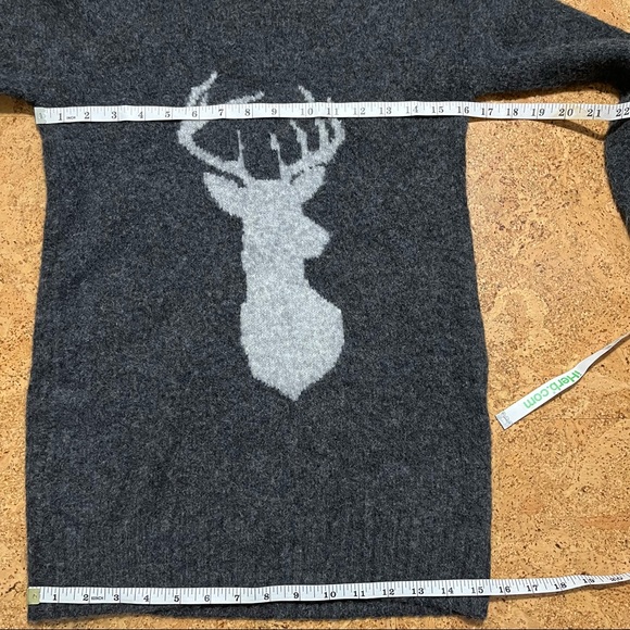 Anthropologie Yes Lola Alpaca Wool Blend Deer Sweater Sz XS - Picture 11 of 11
